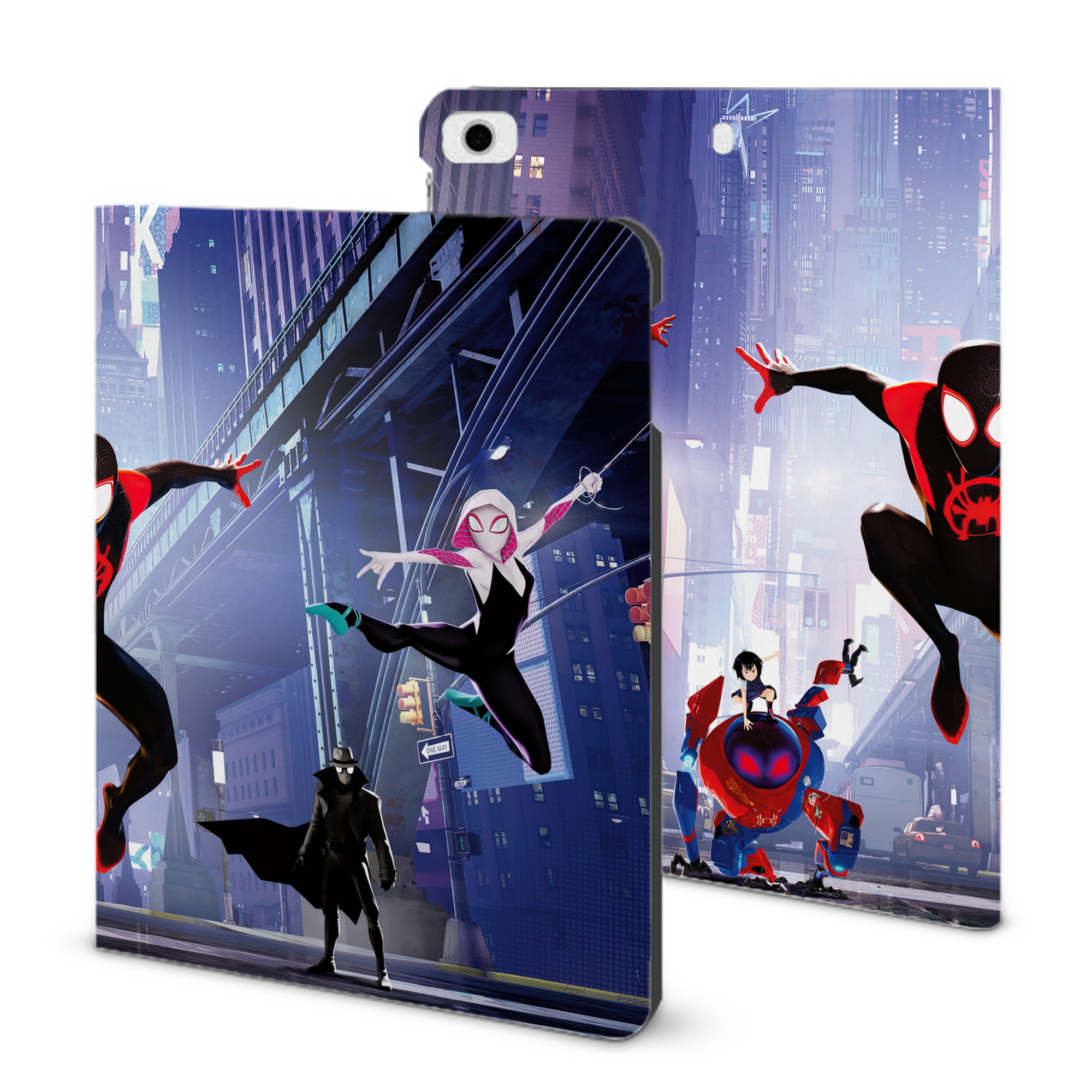 （画像用） Spider Man スパイダーマン IPad ケース ブック型 PUレザー TPU 耐衝撃 軽量 薄型 ペン収納なし 全面保護 IPad 各モデル対応